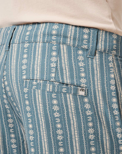 Tech Chino Print Short 8In Captains Blue | Travis Mathew