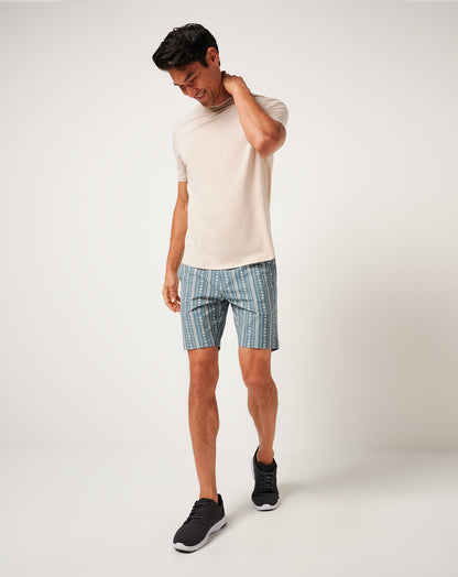 Tech Chino Print Short 8In Captains Blue | Travis Mathew