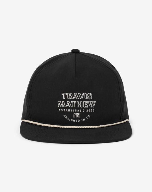 Salted Shore Snapback Hat Black | Travis Mathew