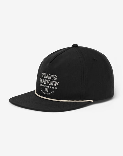 Salted Shore Snapback Hat Black | Travis Mathew