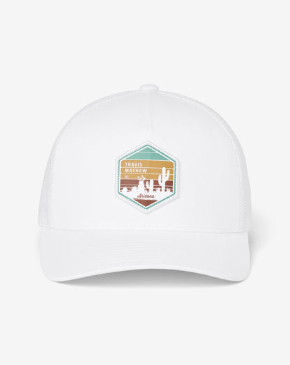 High Desert Horizon Snapback Hat White | Travis Mathew
