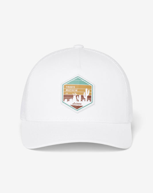 High Desert Horizon Snapback Hat White | Travis Mathew