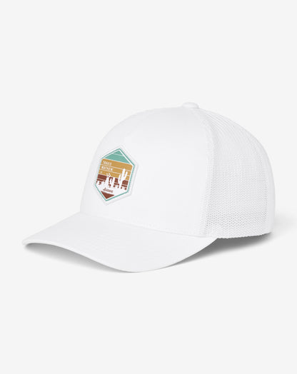 High Desert Horizon Snapback Hat White | Travis Mathew