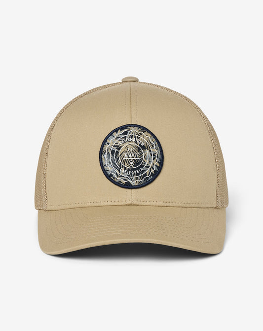 The Patch Floral Snapback Hat Weathered Teak | Travis Mathew