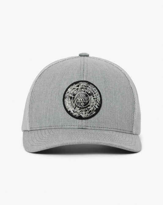 The Patch Floral Snapback Hat Heather Grey | Travis Mathew