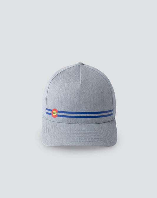 Side Cut Snapback Hat Heather Grey | Travis Mathew