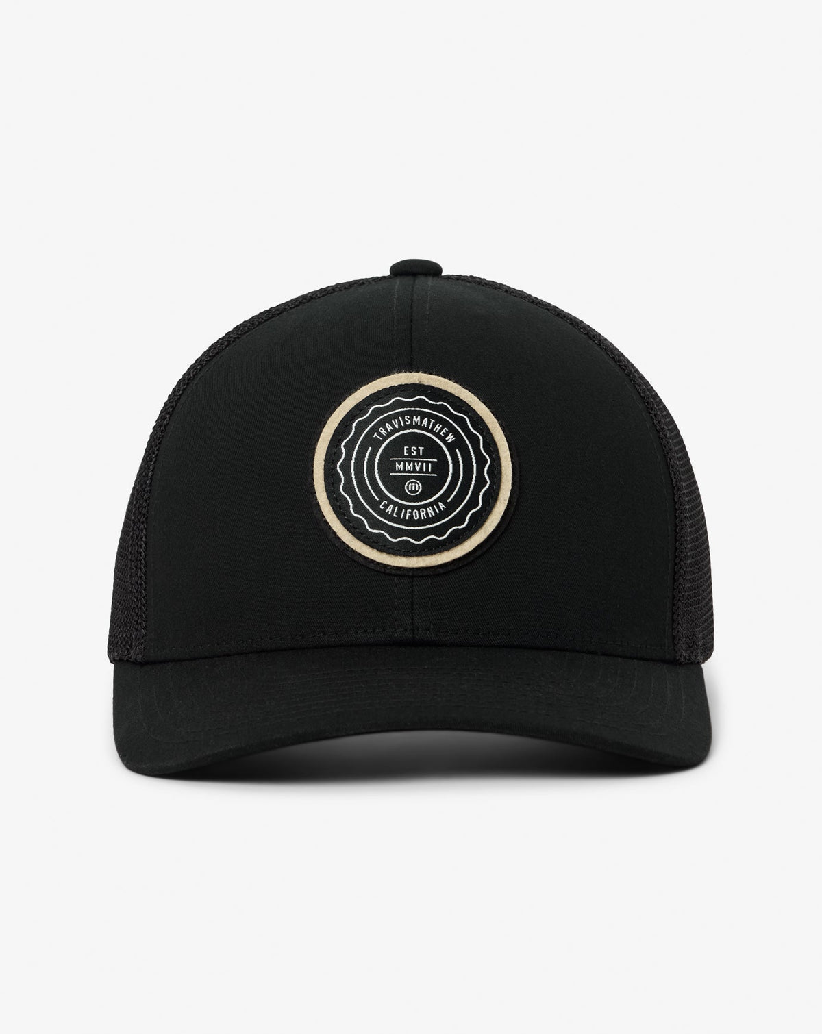 The Patch Snapback Hat Black/Tan | Travis Mathew