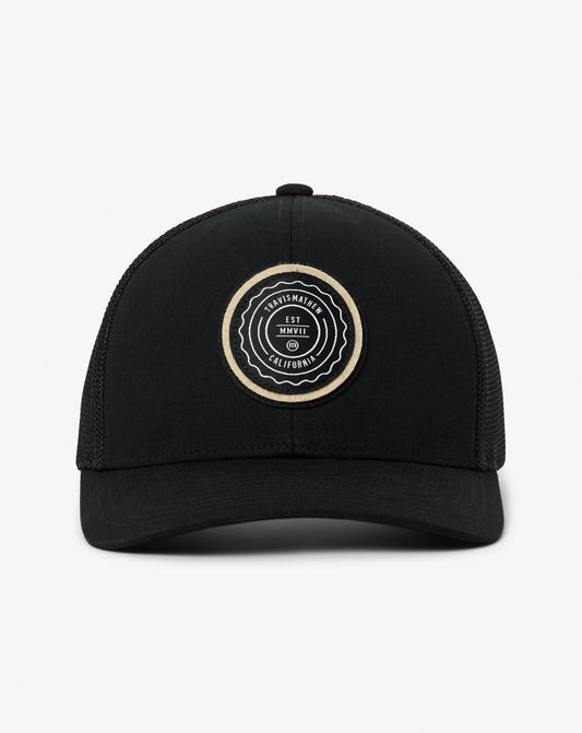 The Patch Snapback Hat Black/Tan | Travis Mathew