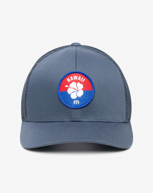Macademia Snapback Hat Dark Blue | Travis Mathew