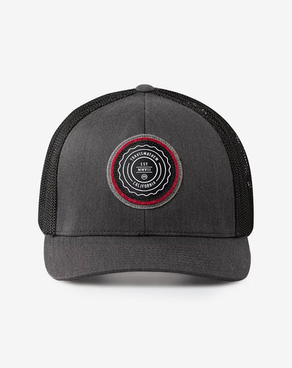 The Patch Snapback Hat Heather Grey Pinstripe | Travis Mathew