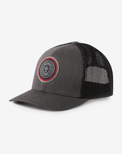 The Patch Snapback Hat Heather Grey Pinstripe | Travis Mathew
