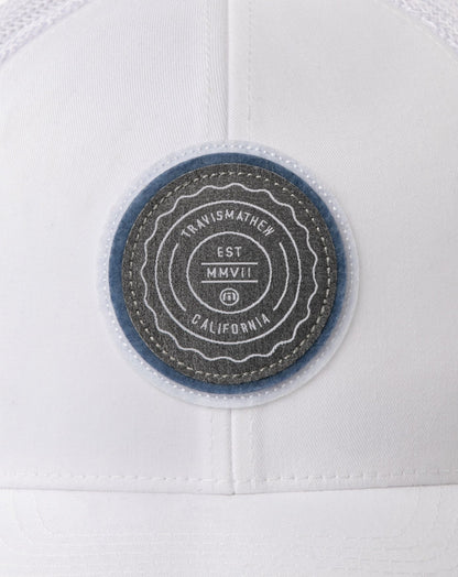 The Patch Snapback Hat White | Travis Mathew