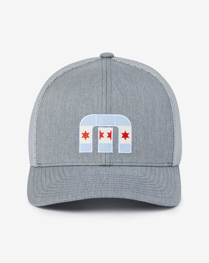 Michigan Ave 2.0 Snapback Hat Heather Grey | Travis Mathew