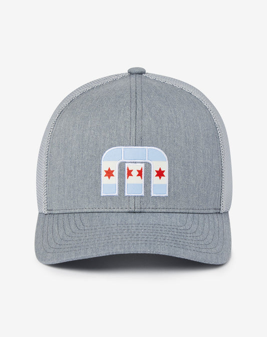 Michigan Ave 2.0 Snapback Hat Heather Grey | Travis Mathew