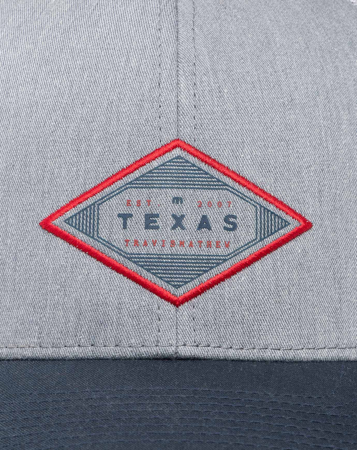 Bellville Tx Snapback Hat Heather Grey | Travis Mathew