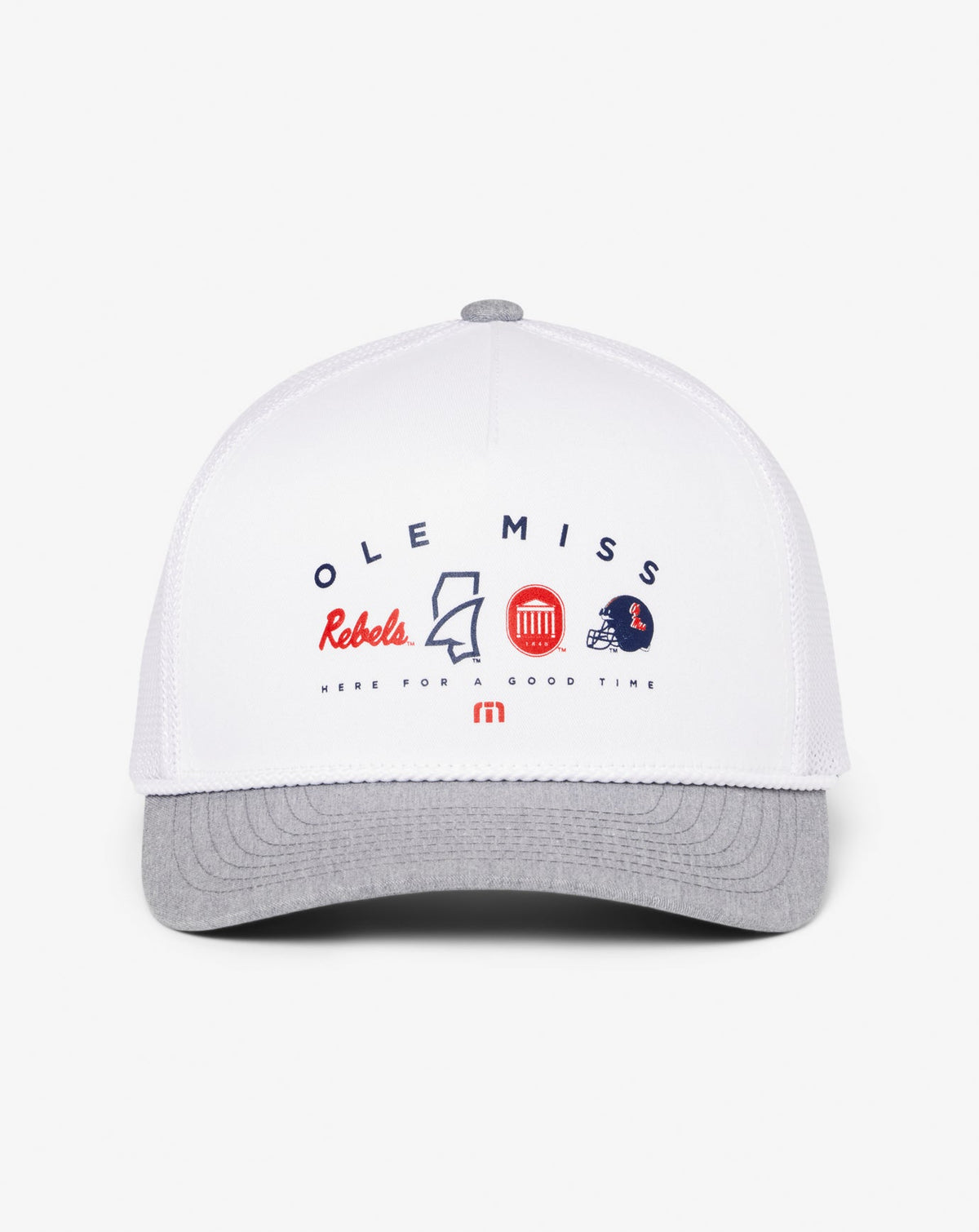 Mississippi Defensive Line Snapback Hat White | Travis Mathew