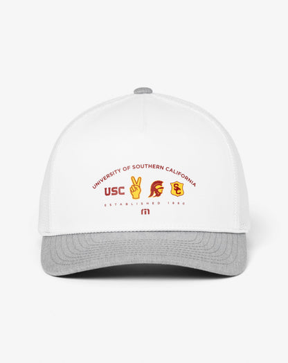 USC Defensive Line Snapback Hat White | Travis Mathew