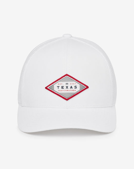 Bellville Tx 2.0 Snapback Hat White | Travis Mathew