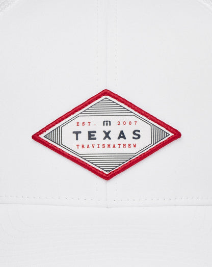 Bellville Tx 2.0 Snapback Hat White | Travis Mathew