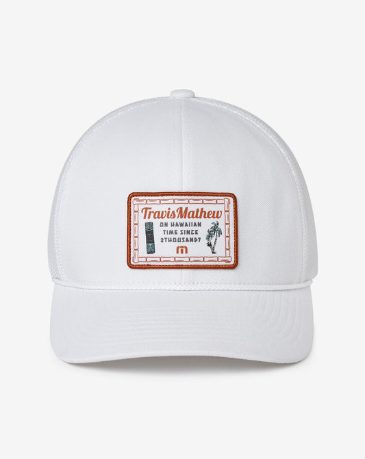 Haupaia Pie Snapback Hat White | Travis Mathew