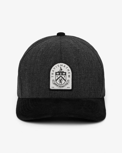 Burnley Rustic Road Snapback Hat Black | Travis Mathew