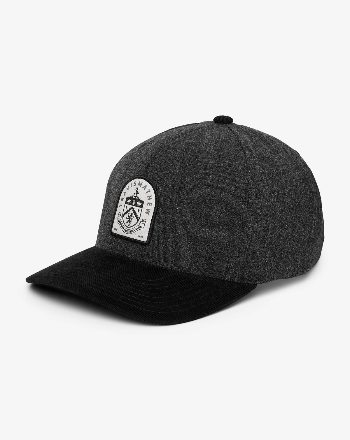 Burnley Rustic Road Snapback Hat Black | Travis Mathew