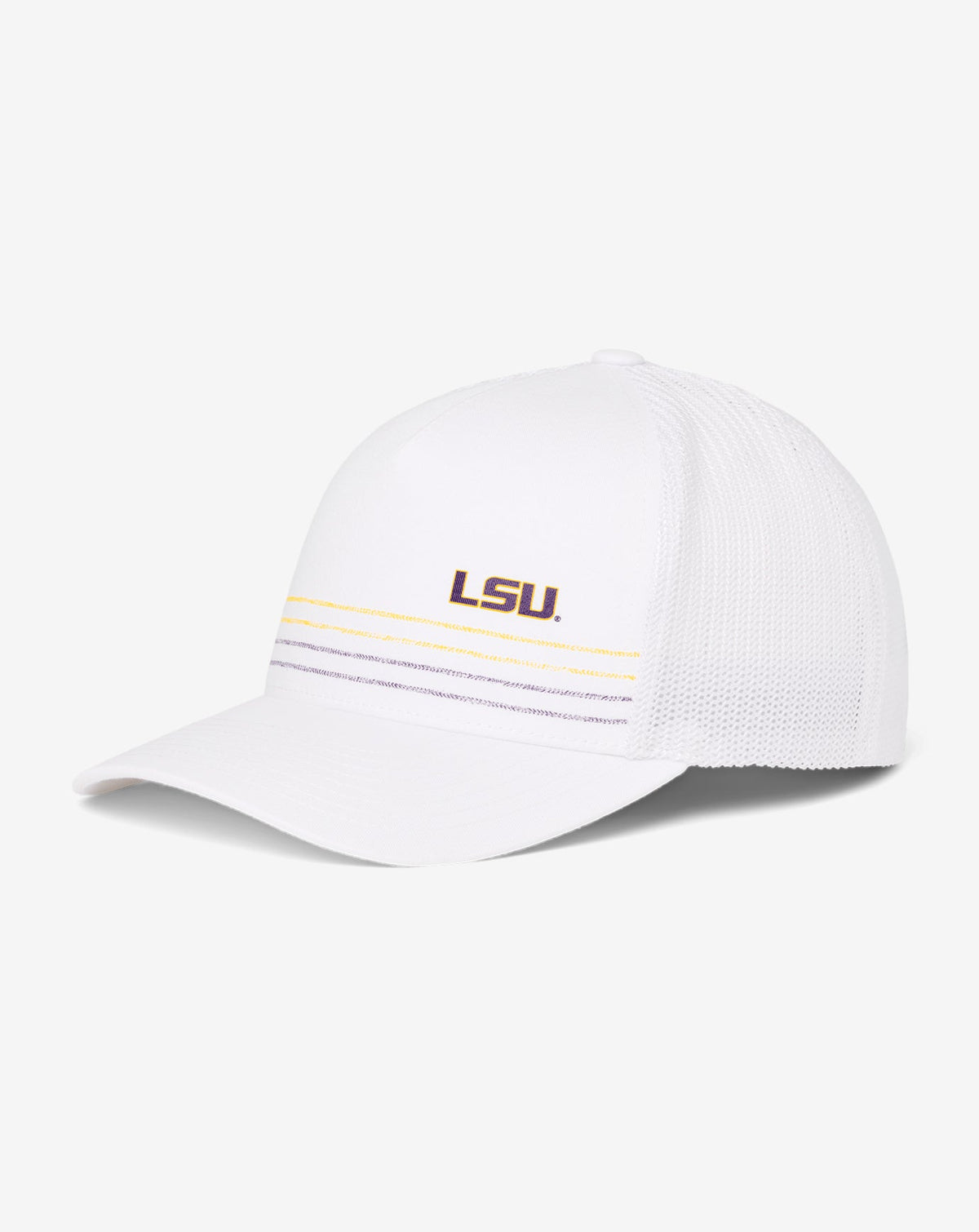 LSU Drum Major Snapback Hat White | Travis Mathew