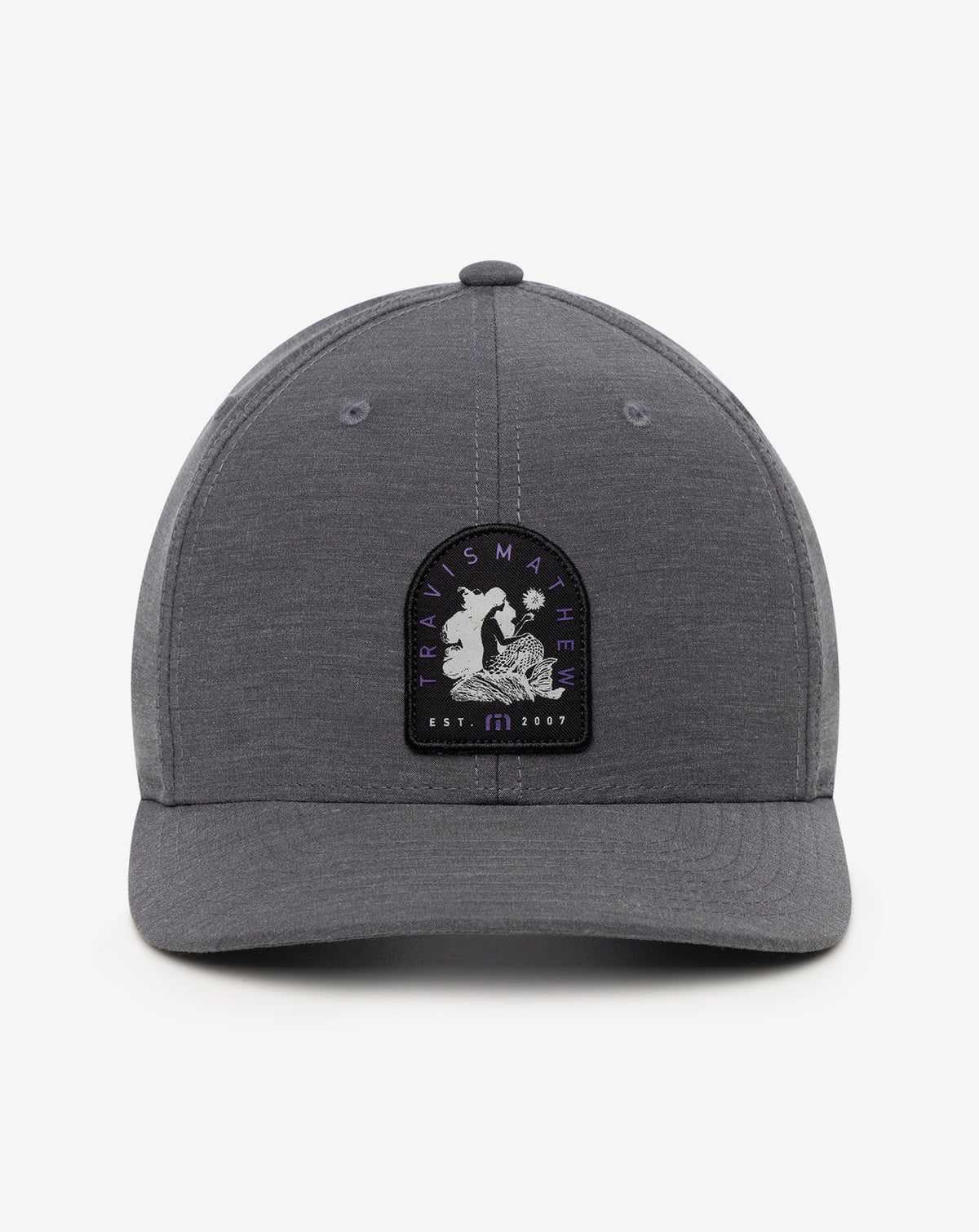 Myths And Legends Snapback Hat Heather Grey Pinstripe | Travis Mathew