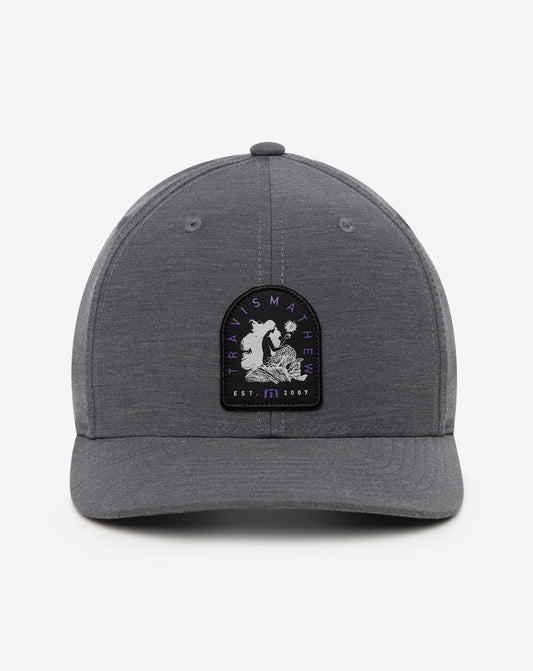 Myths And Legends Snapback Hat Heather Grey Pinstripe | Travis Mathew
