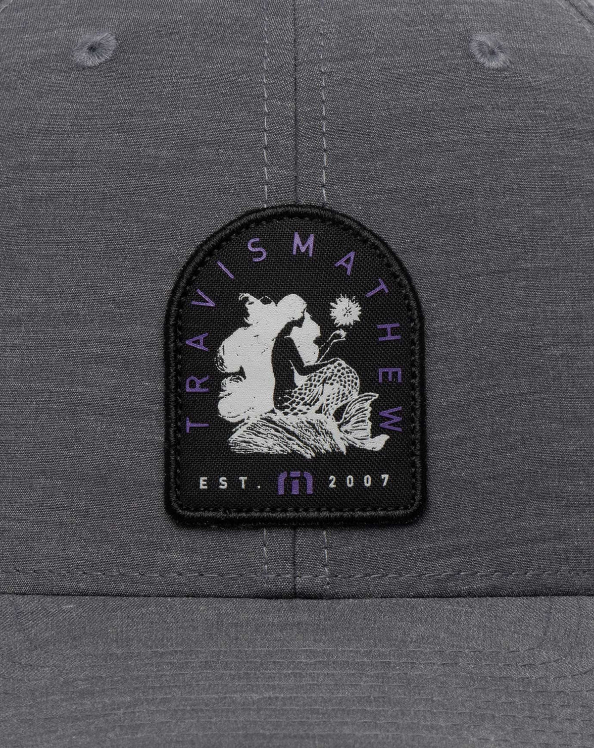 Myths And Legends Snapback Hat Heather Grey Pinstripe | Travis Mathew