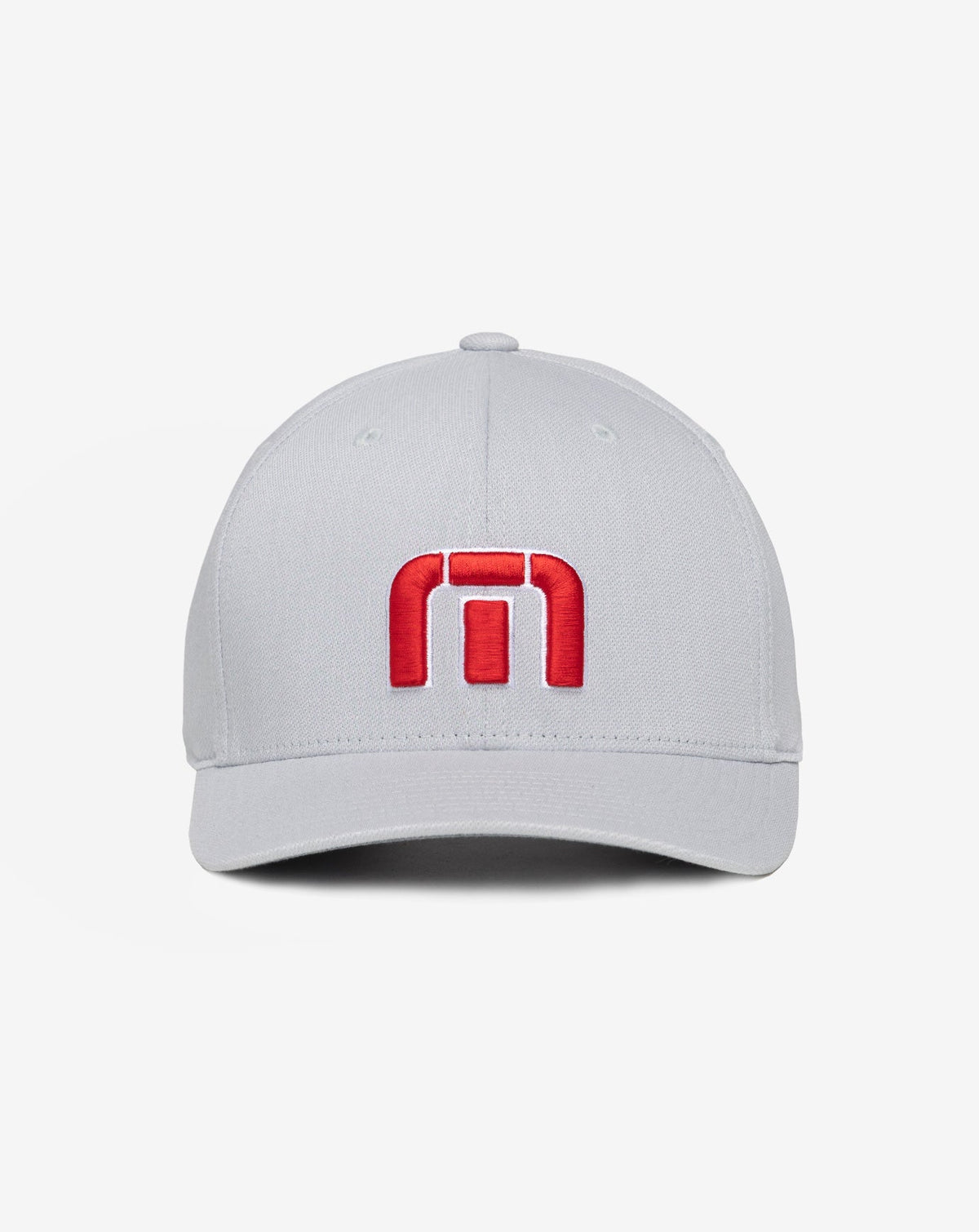 Red White Iconic Snapback Hat Heather Grey | Travis Mathew