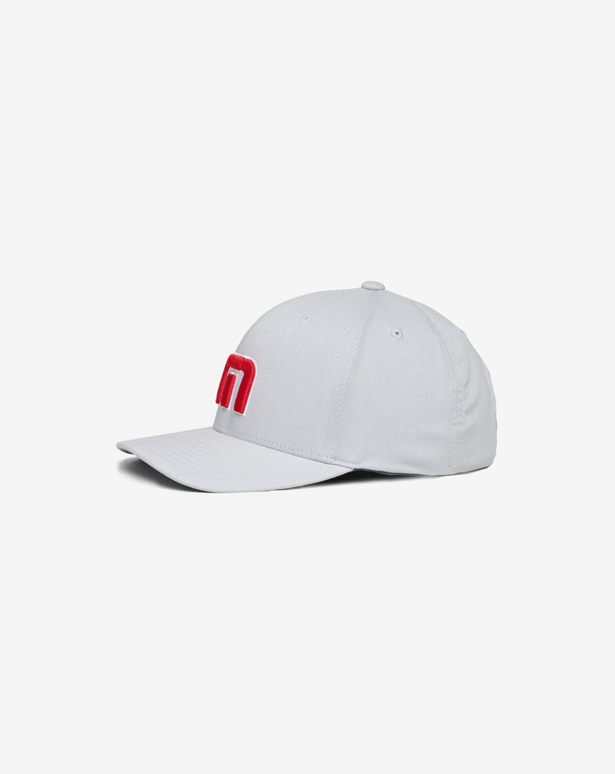 Red White Iconic Snapback Hat Heather Grey | Travis Mathew