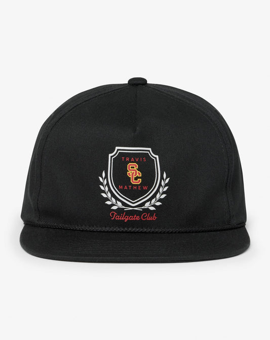 USC Stadium Hat Snapback Hat Black | Travis Mathew