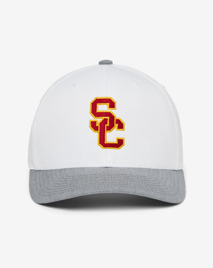 USC Go Around Snapback Hat White/Heather Grey | Travis Mathew