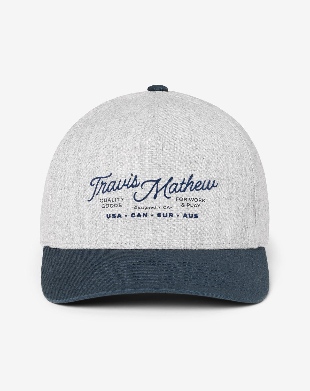 Perfect Plan Snapback Hat Heather Grey | Travis Mathew