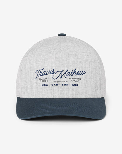 Perfect Plan Snapback Hat Heather Grey | Travis Mathew