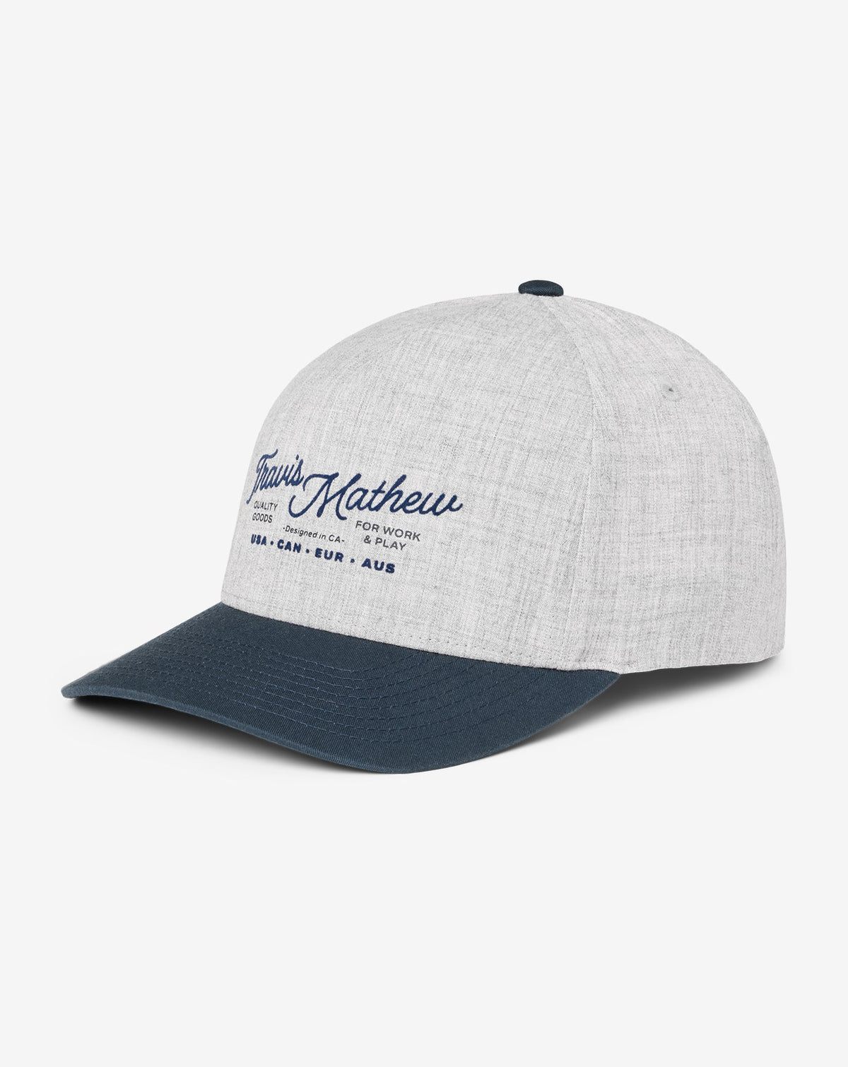Perfect Plan Snapback Hat Heather Grey | Travis Mathew