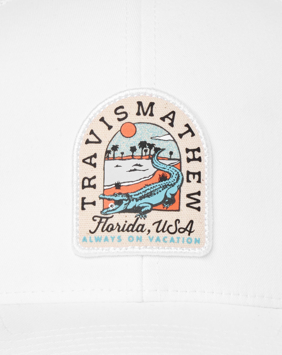 Gator Glade Snapback Hat White | Travis Mathew