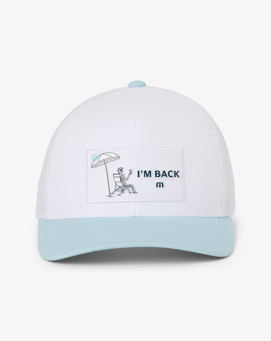 Full Send Feb Snapback Hat White | Travis Mathew