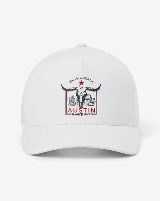 Down South Austin Snapback Hat White | Travis Mathew