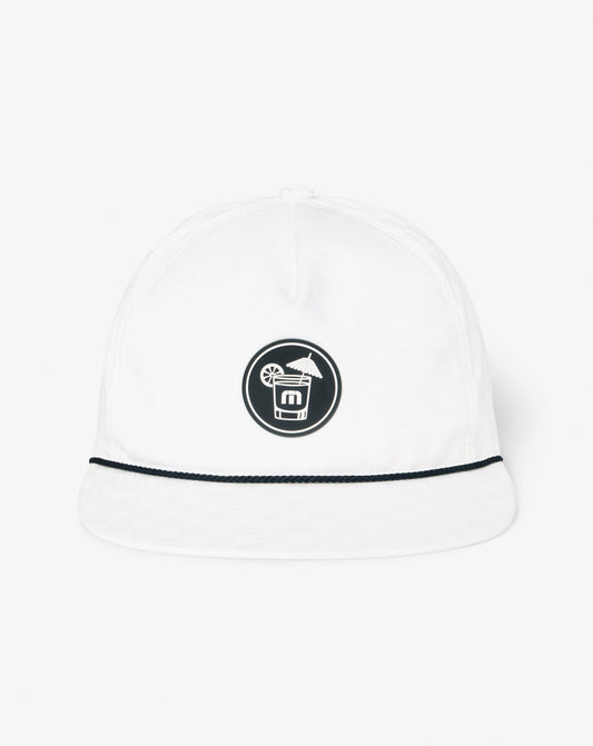 Margarita Pitcher Snapback Hat White | Travis Mathew