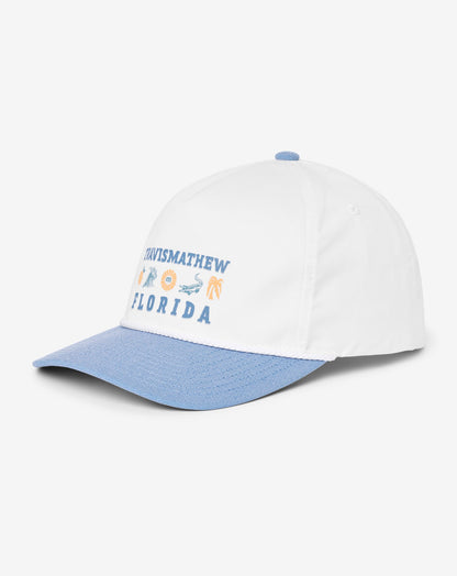 Bring The Sunscreen Snapback Hat White | Travis Mathew