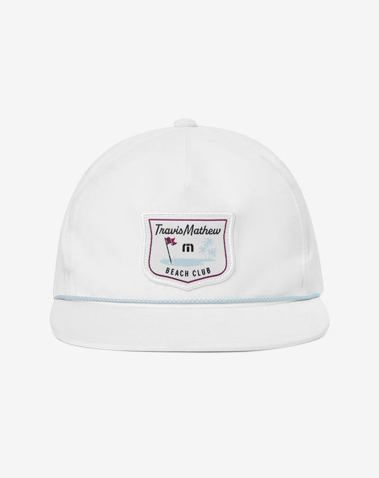 TM Beach Club Snapback Hat White | Travis Mathew