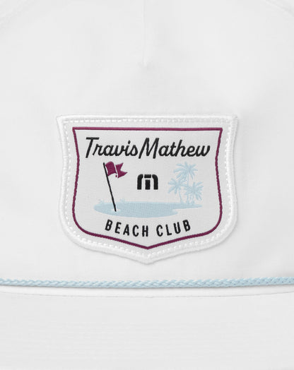 TM Beach Club Snapback Hat White | Travis Mathew