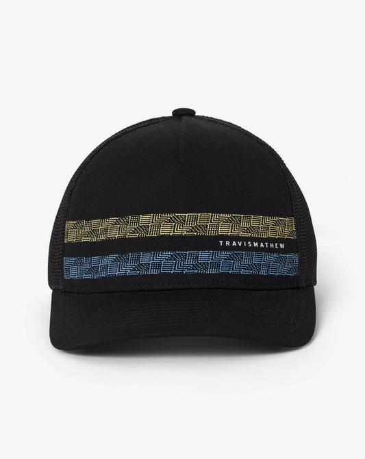 Holding Pattern Snapback Hat Black | Travis Mathew