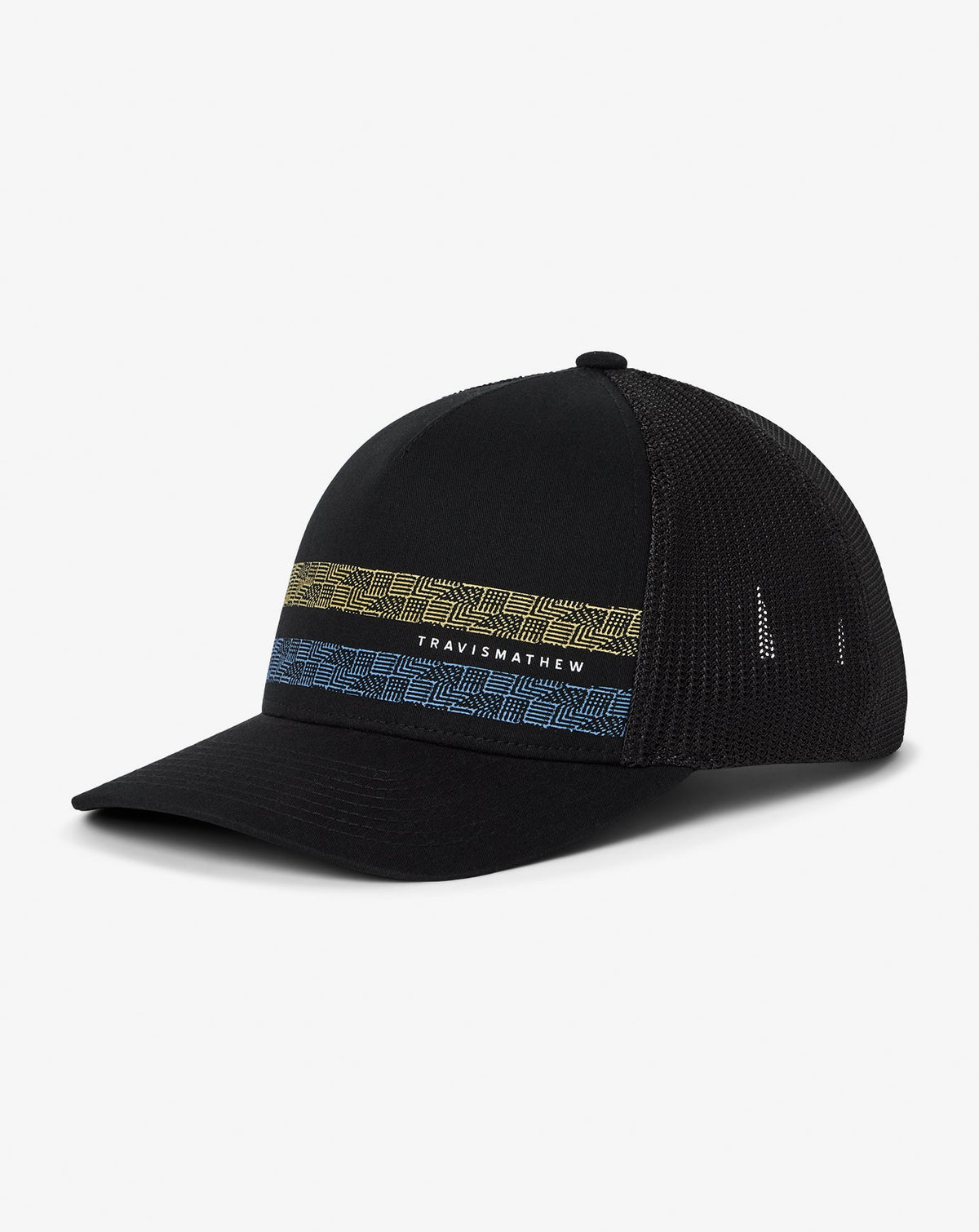 Holding Pattern Snapback Hat Black | Travis Mathew