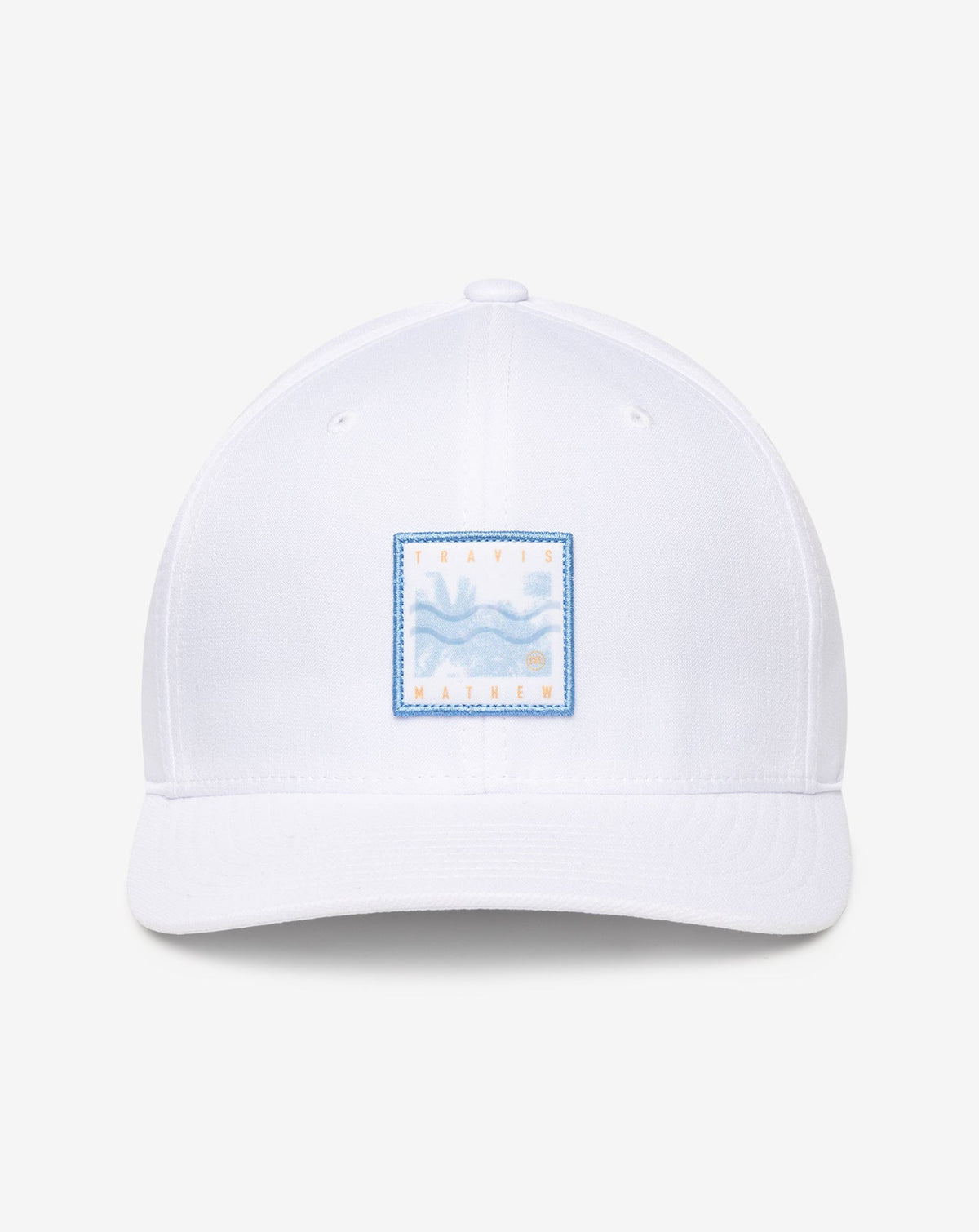 In The Line Up Fitted Hat White | Travis Mathew