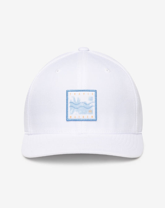 In The Line Up Fitted Hat White | Travis Mathew