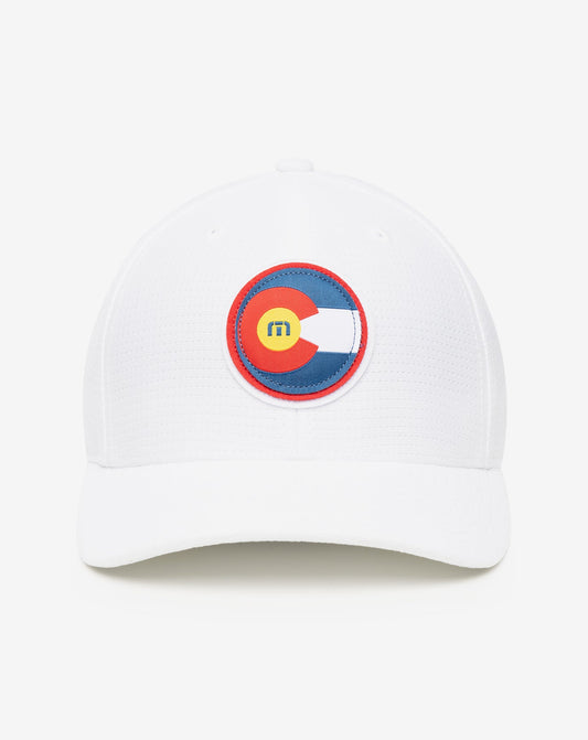 Hop Boulders Fitted Hat White | Travis Mathew