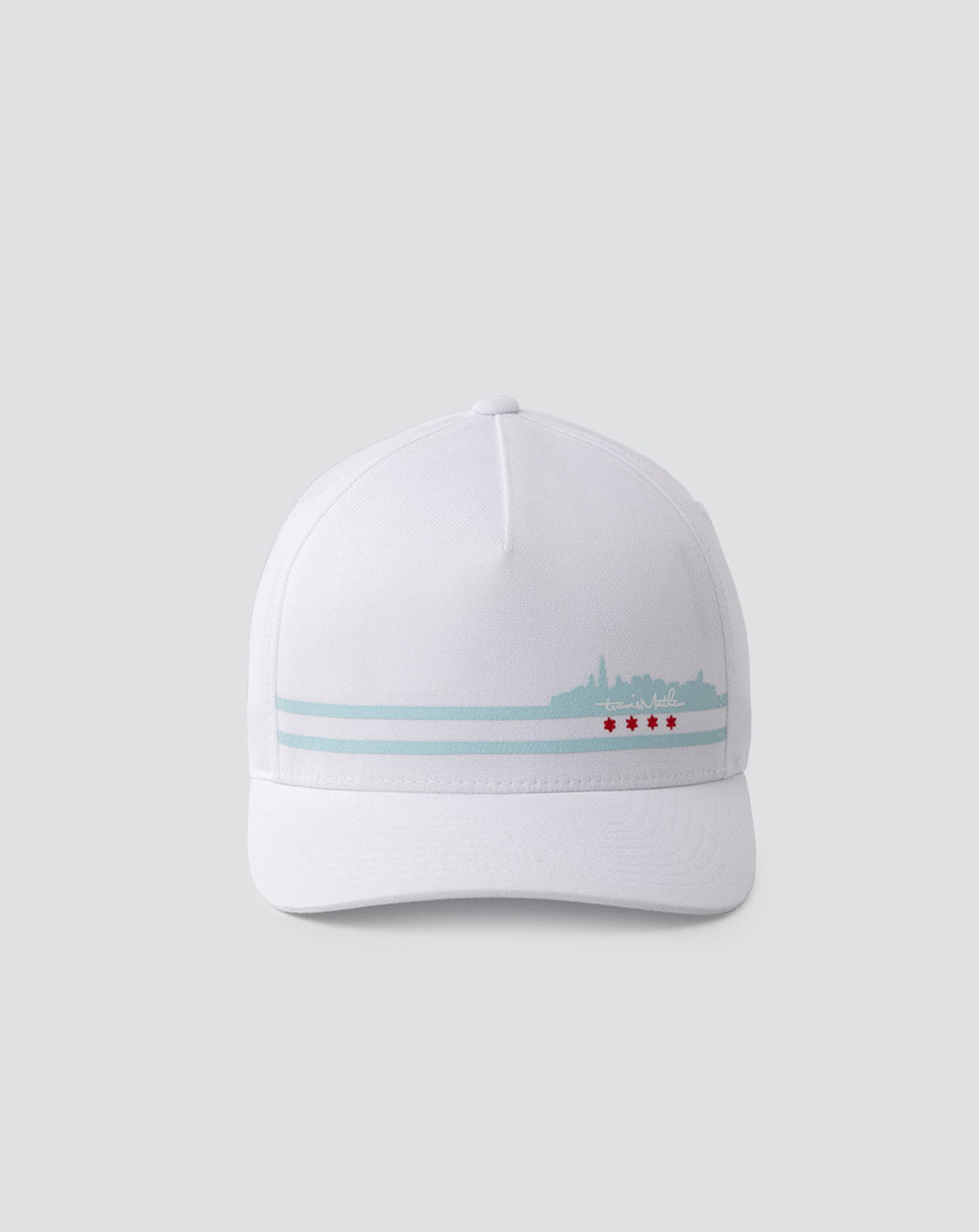 Fosse Fitted Hat White | Travis Mathew